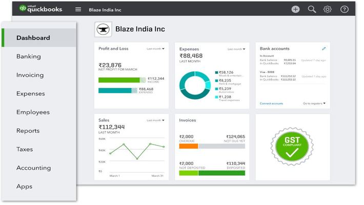 QuickBooks Dashboard