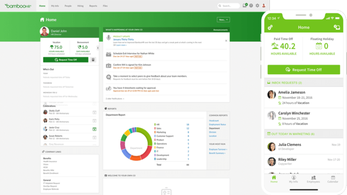 BambooHR dashboard