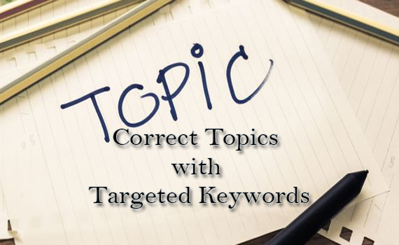 Correct Topics with targeted Keywords