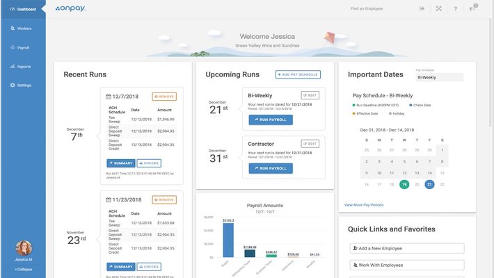 Onpay dashboard